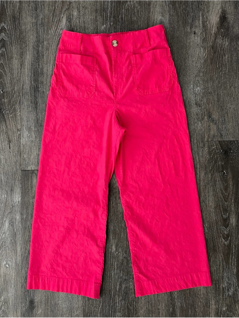 Maeve The Colette Pants 31 Womens Anthropologie Pink Linen Magic Fabric EUC